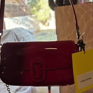 Marc Jacobs Glossy Siren Red Mini Shoulder Bag